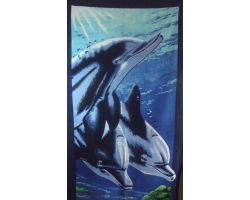 Полотенце пляжное "Dolphins" Турция 75х150