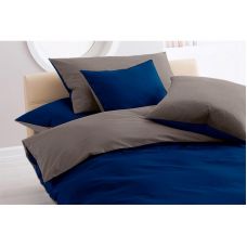 Постельное белье "Blue"& Red" классический серый с синим дуэте