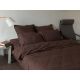 Льняное постельное белье Шоколад, однотонное, 100% лён