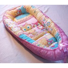 Эргономичный кокон гнездо Babynest "Совушки"