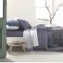 Постельное белье "White & Grey" сатин, серый с белым