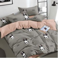 Постельное белье Satin "FRENCH BULLDOG" двусторонний с компаньоном