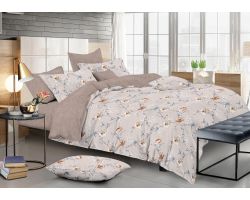 Постельное белье Satin "Цветок капучино" S1930(A+B) двусторонний