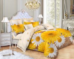 Постельное белье сатин "Beige chamomile" S31-3 