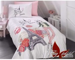 Постельное белье  "Romantic Paris"  ранфорс 