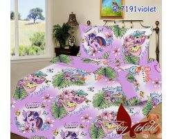 Постельное белье  "7191violet" пони ранфорс для девочек