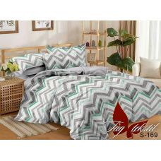 Постельное белье Satin "Royal zigzag" S-169, двуcтороннее, светлый и темный