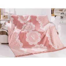 Плед  "MERINOS"  хлопок/акрил 150х200 Pamuklu Battaniye Amour