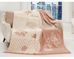 Плед "MERINOS" Butterfly хлопок/акрил 150х200 - Турция