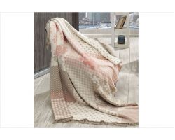 Плед "MERINOS" mila-cream хлопок/акрил 150х200 - Турция