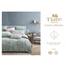 Постельное белье сатин"Tiare" Wash Jacquard евро размер, 4 наволочки, Подарочный
