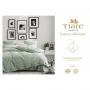 Постельное белье сатин "Tiare" Wash Jacquard евро размер, 4 наволочки, оливка, Подарочный